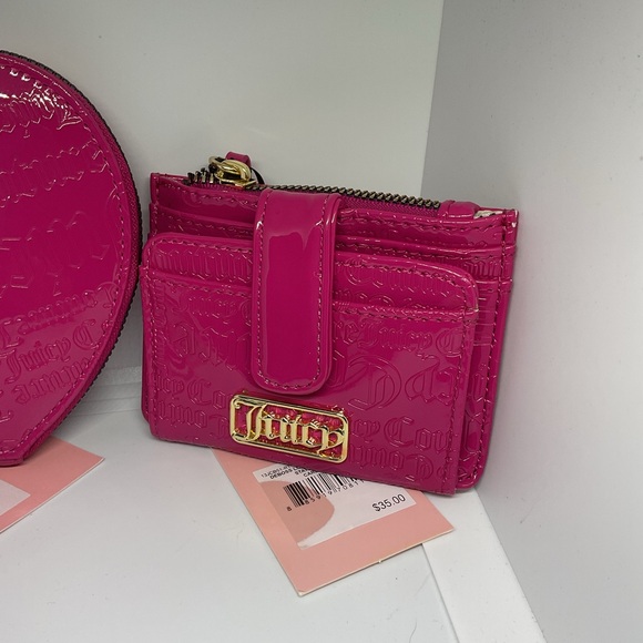 Juicy Couture Raspberry Tart Heart Wristlet and Wallet Set - Picture 3 of 12